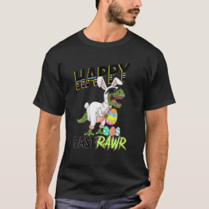 Camiseta Feliz Eastrawawr T Rex Dinosaur Easter Bunny Egg E