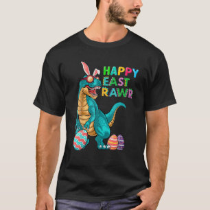 Camiseta Feliz Eastrawawr T Rex Dinosaur Easter Bunny Egg E