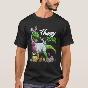 Camiseta Feliz Eastrawawr T Rex Dinosaur Easter Bunny Egg E
