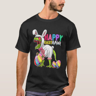Camiseta Feliz Eastrawawr T Rex Dinosaur Easter Bunny Ovo C