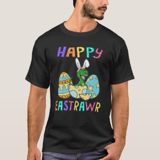 Camiseta Feliz Eastrawawr T Rex Dinosaur Easter Bunny Ovo C