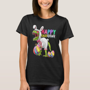 Camiseta Feliz Eastrawawr T Rex Dinosaur Easter Bunny Ovo C
