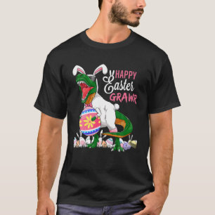 Camiseta Feliz Eastrawawr T Rex Dinosaur Easter Bunny Ovo C