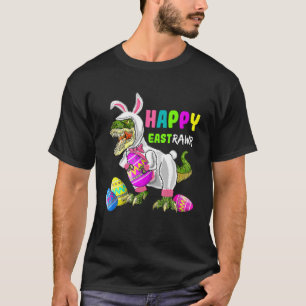 Camiseta Feliz Eastrawawr T Rex Dinosaur Easter Bunny Ovo C