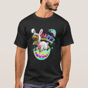 Camiseta Feliz Eastrawawr T Rex Dinosaur Easter Bunny Ovo C