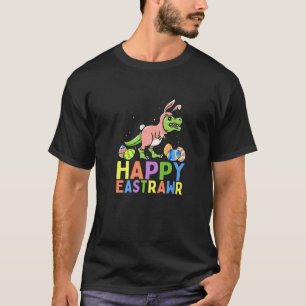 Camiseta Feliz Eastrawawr T Rex Dinosaur Easter Bunny Ovo C