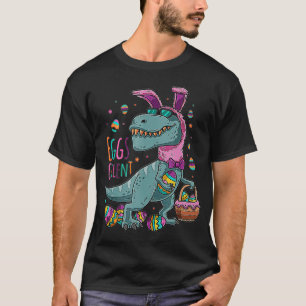 Camiseta Feliz Eastrawawr T Rex Dinosaur Páscoa Coelho de O