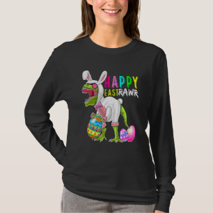 Camiseta Feliz Eastrawr Cute Bunny T Rex Dinossaur Páscoa 2