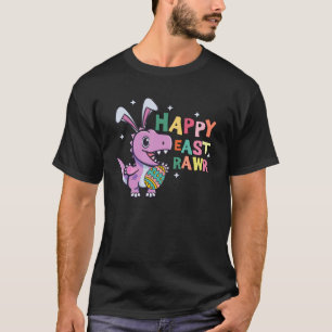 Camiseta Feliz Eastrawr Rex Bunny Páscoa Baskets Dinossaur