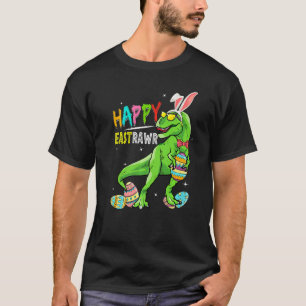 Camiseta Feliz Eastrawr T Rex Dinossauros Páscoa Bunny Egg 