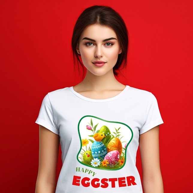 Camiseta Feliz Eggster - Rapazes (Criador carregado)