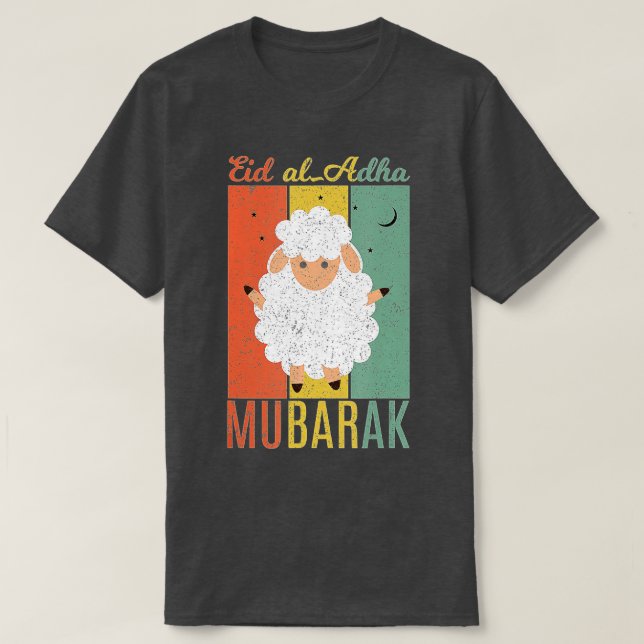 Camiseta Feliz Eid Al Adha Mubarak pelo feliz Dia do Eid Mu (Frente do Design)