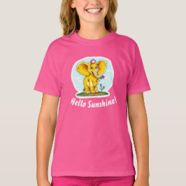 Camiseta Feliz Elefante para Meninas | Olá Sol