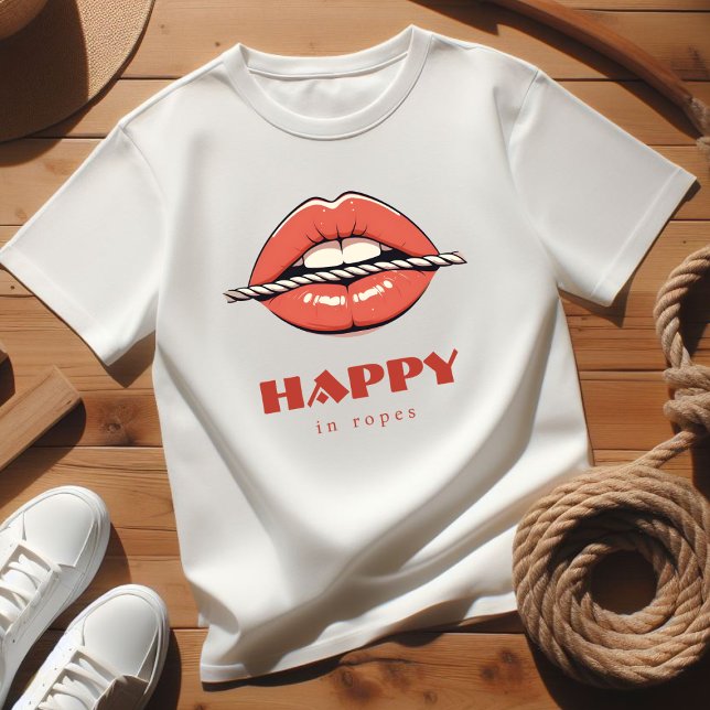 Camiseta Feliz em cordas (Happy in ropes)