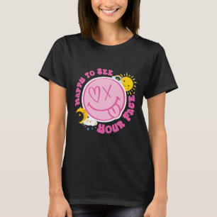 Camiseta Feliz em ver seu rosto engraçado rosto fofo de vol