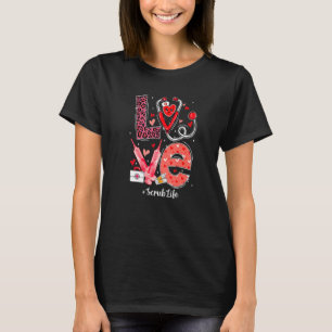 Camiseta Feliz enfermeiro Dia de os namorados ama estetoscó