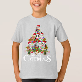 Camiseta Feliz engraçada Árvore de natal acende presente de