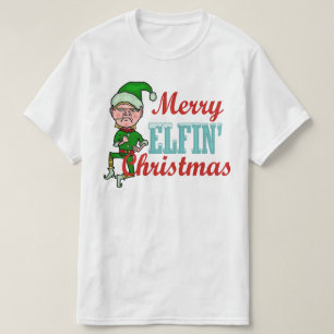 Camiseta Feliz Engraçada Elfin Christmas Elf Pun