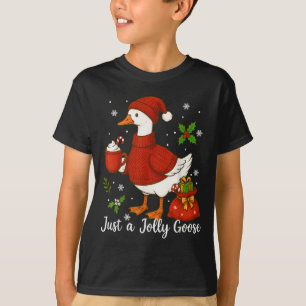Camiseta Feliz Engraçada Goosemas Apenas Um Natal De Ganso