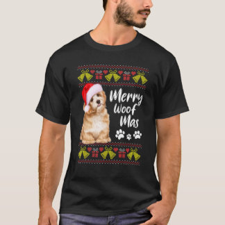 Camiseta Feliz Engraçada Woofmas Cachorro de Natal Pijamas