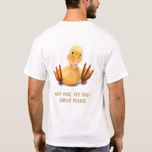 Camiseta Feliz Engraçado - Texto e Cor Personaliza