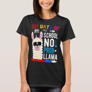 Camiseta Feliz Escola 101 Dias Sem Problema Llama Alpaca 10