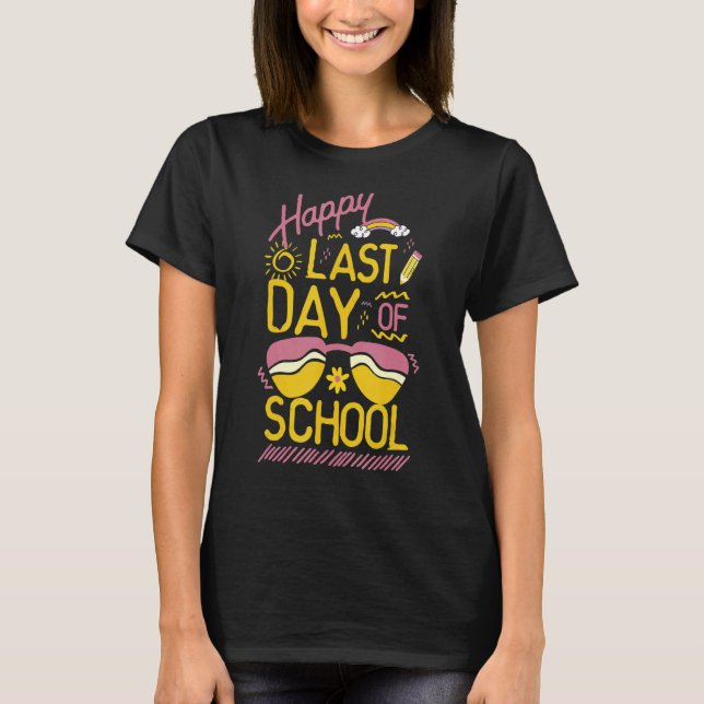 Camiseta Feliz Estudo De Professores No Final Do Ano Do Últ (Frente)