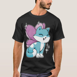 Camiseta Feliz Fada, Fada De Gato, Faerie Com Borboletas, A