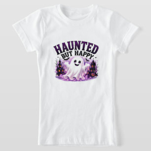 Camiseta 🎃 Feliz Fantasma Assombrado Dito de Halloween 👻