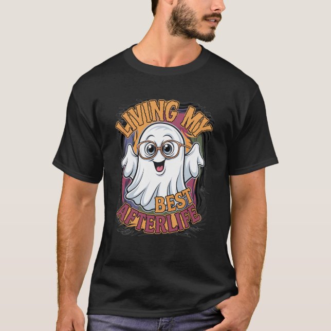 Camiseta Feliz Fantasma Depois da Vida (Frente)