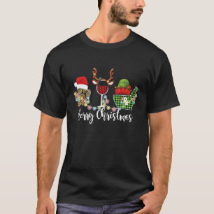 Camiseta Feliz Farmacêutico de Natal Cão Mãe Vinho Engraçad
