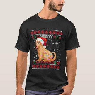 Camiseta Feliz Feia Ouro de Dogmas Cão Santa Hat L