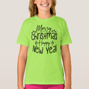 Camiseta Feliz Feliz ano novo de Natal