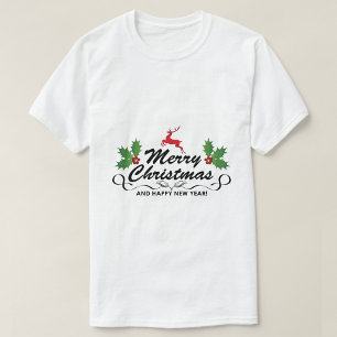 Camiseta Feliz Feliz ano novo de Natal