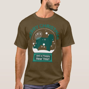 Camiseta Feliz Feliz ano novo de Natal, Snow Ball Newfypoo