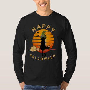 Camiseta Feliz Feliz Dia das Bruxas Gatos de Fúria em Bonit