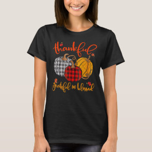 Camiseta Feliz Feliz Dia de Ação de Graças de Abençoada Pum