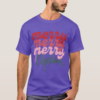 Camiseta Feliz Feliz Feliz Natal engraçado
