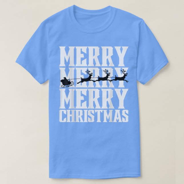Camiseta Feliz Feliz Feliz Papais noeis de Natal Leigh e Fl (Frente do Design)