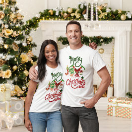 Camiseta Feliz Feliz Natal 2023 Unisex T-Shirt