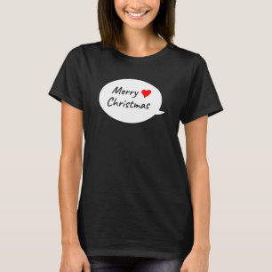Camiseta Feliz Feliz Natal em uma Bolha de Discurso