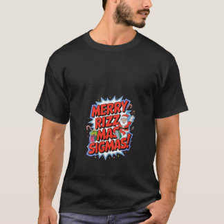 Camiseta Feliz feminina Rizz Mas Sigmas Natal Papai Noel