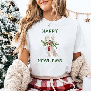 Camiseta Feliz feriado de sempre do Ouro bonito   Natal
