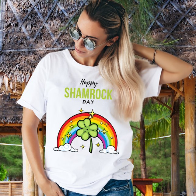 Camiseta Feliz Feriado de Shamrock (Criador carregado)