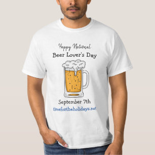 Camiseta Feliz feriado do Dia Nacional da Cerveja