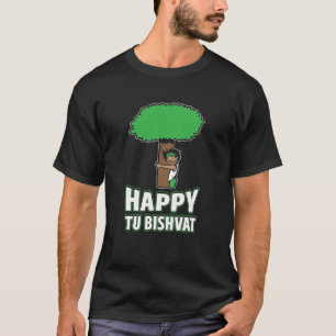 Camiseta Feliz Feriado Judaico em Tu Bishvat Tree