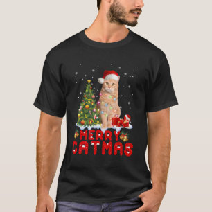 Camiseta Feliz Festiva Feline Catmas Matando Pajama