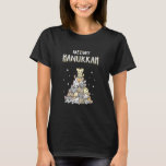 Camiseta Feliz Festival Chrismukkah Meowy Hanukkah<br><div class="desc">chalá em seu garoto, hanukkah feio, hanukkah judeu, chanukah, chanukiah, menorah, sonho, pão de challah, latkes, christmas judeus, meninos judeus, meninas judeus, mulheres judeus, joia, suéter feio, camisola feia, bola de matzo, bolas de halls matzo, hanuzo ah travessa, natal feio, hanukkah, judeu malvado, christmukkah feliz, meowzel tov chanukah, dono de...</div>