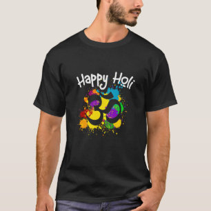 Camiseta Feliz festival de cores Happy Holi 2023 Om Hindu