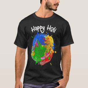 Camiseta Feliz festival de cores Happy Holi 2023 para o Hin